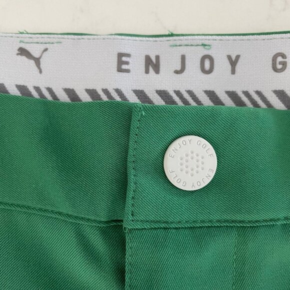 Puma Dealer Elevated Style 8" 100% Poly Golf Shorts 50+ UPF Vine Green Sz 40 NWT - Picture 5 of 13